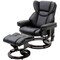 Adjustable Faux Leather Massage Recliner Chair with Ottoman Swivel Seat and 10-Point Vibration